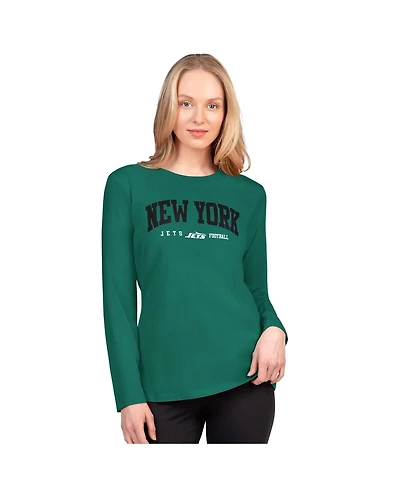 G-iii 4Her by Carl Banks Women's Green New York Jets Best Play Long Sleeve T-Shirt