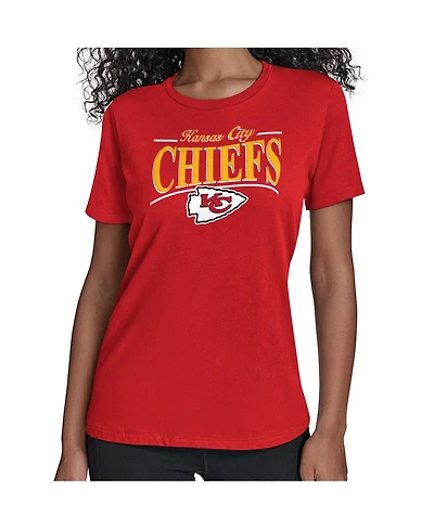 Starter Women's Red Kansas City Chiefs Arch Stripe T-Shirt
