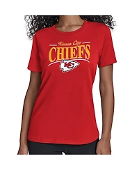 Starter Women's Red Kansas City Chiefs Arch Stripe T-Shirt