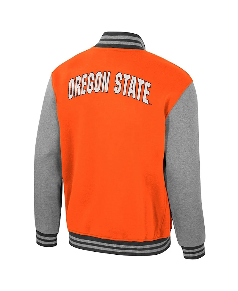 Colosseum Men's Orange Oregon State Beavers Ambi-Turner Full-Zip Varsity Jacket
