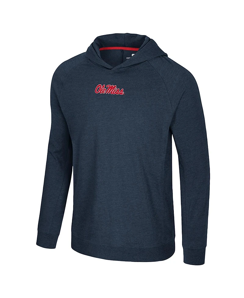 Colosseum Men's Navy Ole Miss Rebels Back Business Long Sleeve Raglan T-Shirt