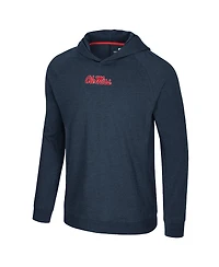 Colosseum Men's Navy Ole Miss Rebels Back Business Long Sleeve Raglan T-Shirt