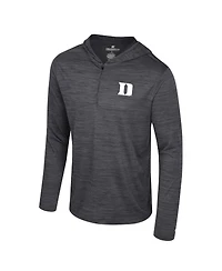 Colosseum Men's Gray Duke Blue Devils Always Sunny Lightweight Quarter-Zip Hoodie