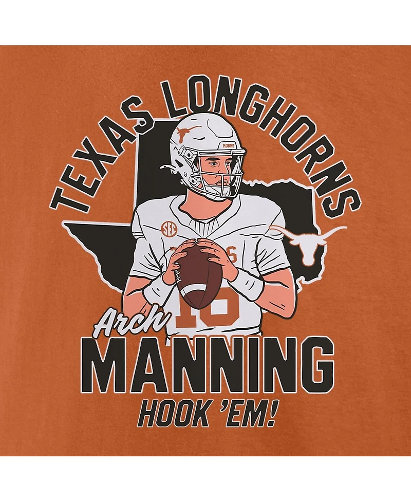 Fanatics Men's Arch Manning Texas Orange Longhorns Name Number T-Shirt