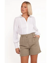 Petal and Pup Women's Denise Tailored Shorts - Taupe