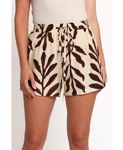 Petal and Pup Women's July Shorts - Brown Palm