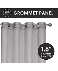 GoodGram Montauk Accents 2 Piece Grommet Top Summery Sheer Voile Window Curtain Panels For Extra Long & Taller Windows