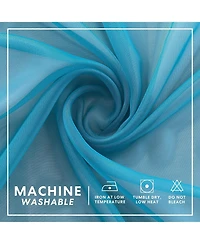 GoodGram Montauk Accents 2 Piece Grommet Top Summery Sheer Voile Window Curtain Panels For Extra Long & Taller Windows