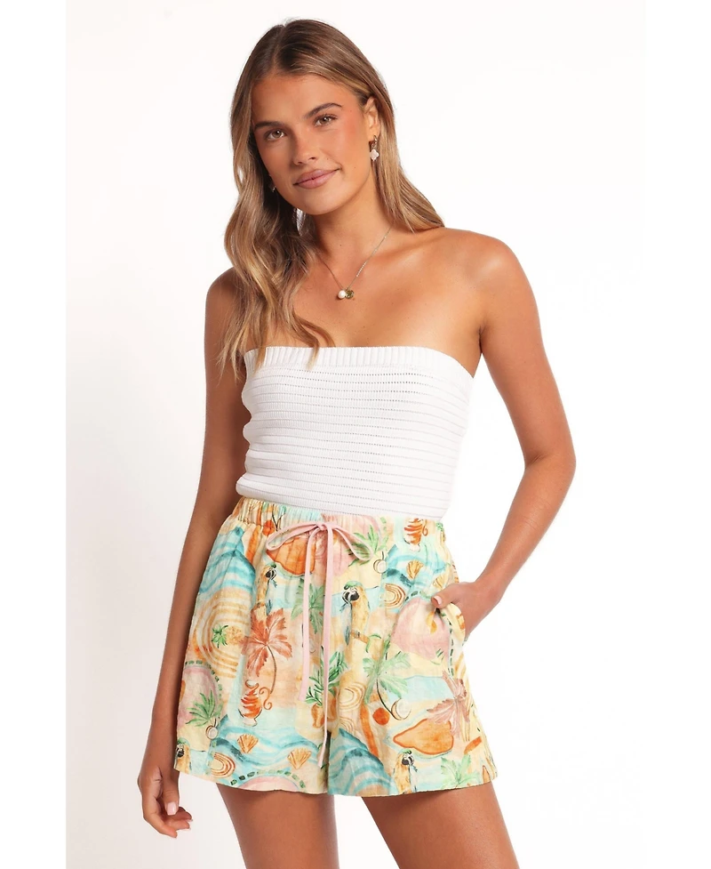 Petal and Pup Women's Caspian Short - Golden Palm