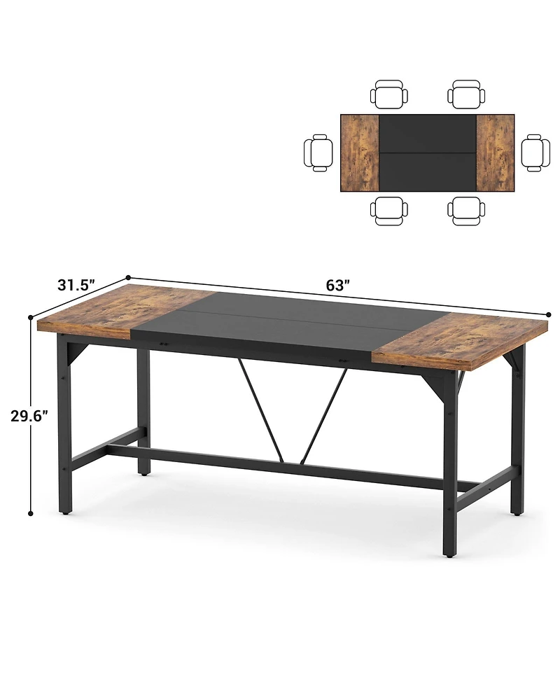63 x 31.5 inches Computer Desk, Sturdy Large Office Premium 2 Person Long Desks