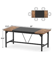 63 x 31.5 inches Computer Desk, Sturdy Large Office Premium 2 Person Long Desks