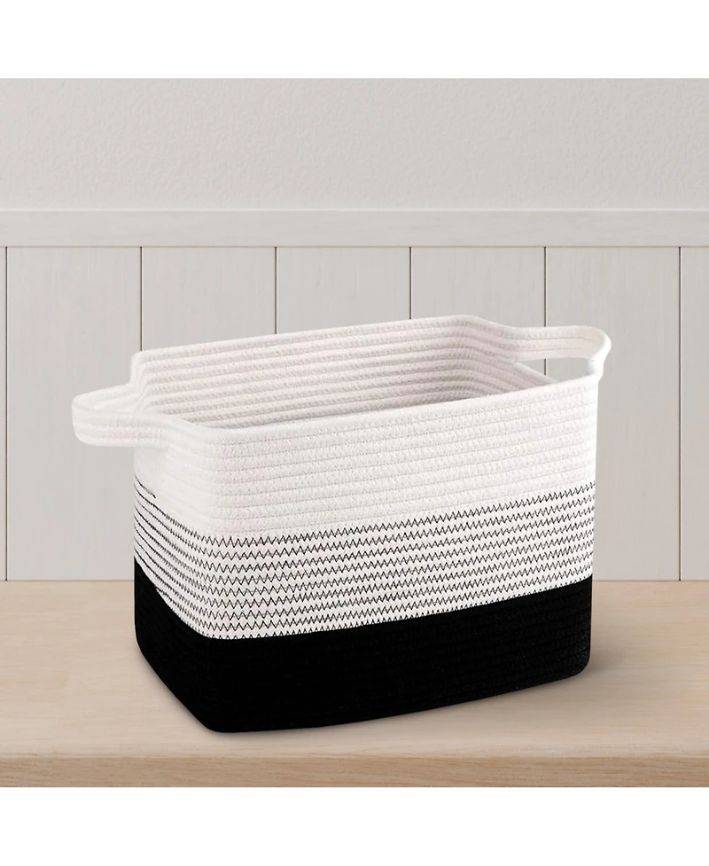 Cheer Collection Set of 3 Woven Cotton Rope Storage Baskets – Soft, Durable, Machine Washable