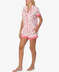 Kate Spade New York Women's 2-Piece Sleepwear Short-Sleeve Shirt and Pajama Shorts Set