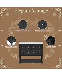 Lovmor 36inch Bathroom Vanity Cabinet with Sink Combo Set Undermount Ceramic Sink Free Standing Vanity Set