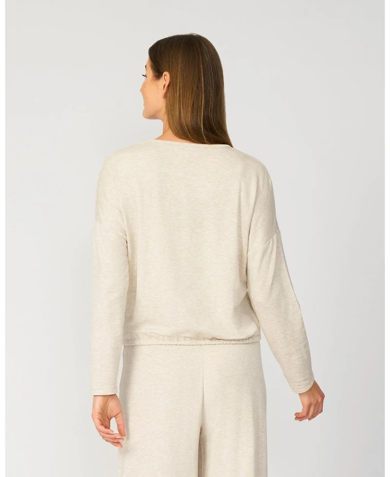 Cable & Gauge Women's Crewneck Ultra Soft Terry Sweatshirt