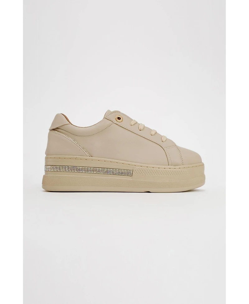 Prologue Shoes Poem Embellished Platform Sneakers (Women)