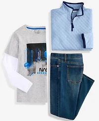 Epic Threads Big Boys Quarter Zip Jacket Nasa T Shirt Stretch Jeans Macys Exclusive