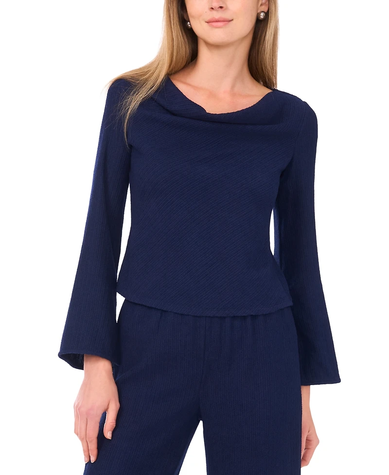 Sam & Jess Petite Bell Sleeve Cowl Neck Top