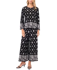 Sam & Jess Petite Side Slit Wide Leg Pants