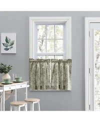 Ellis Curtain Lexington Leaf Pattern On Colored Ground Curtain Tiers 56 X22x24 X22 Sage