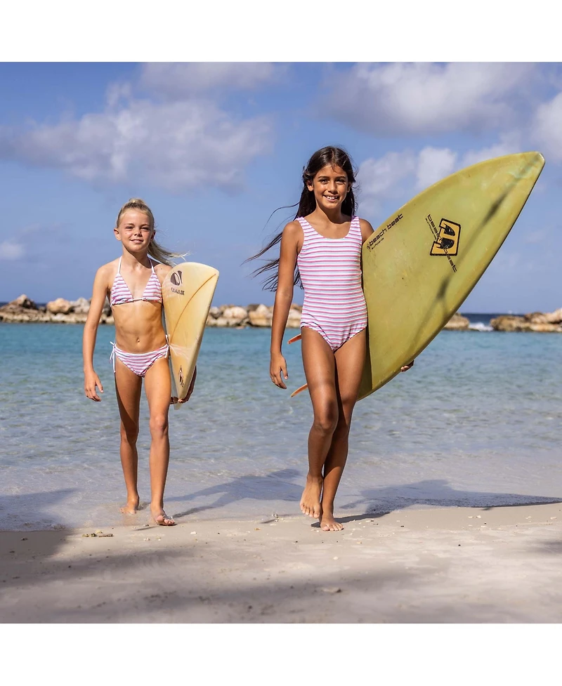 Snapper Rock Big Girls Sorbet Stripe Teen Scoop Swimsuit