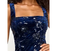 Katia Rae Juniors' Embellished Square Neck Dress
