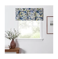 Ellis Curtain Regency Straight 3" Rod Pocket Valances for Windows 50" x 15" Blue