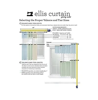 Ellis Curtain Plaza Classic Ticking Stripe Printed 3" Rod Pocket Double Layer Bradford Valance 58" x 15" Brick