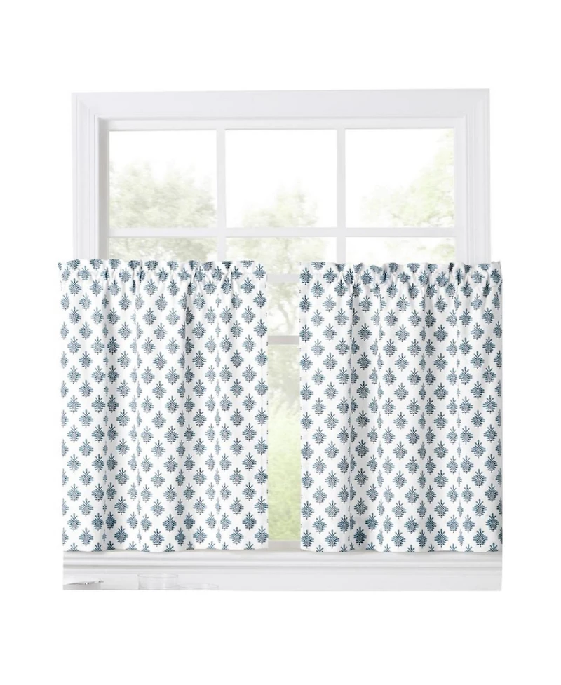 Ellis Curtain Manchester Window Treatment 1.5" Rod Pocket 100% Cotton Curtain Tiers 50" x 30
