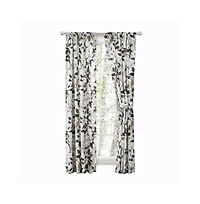 Ellis Curtain Magnolia Lined 3" Rod Pocket Curtain Panel Pair with Tiebacks 100" x 63