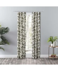 Ellis Curtain Madison Floral Design Printed Natural Ground 3 X22 Rod Pocket 56 X22 X 84 X22 Tailored Panel Pair Blue