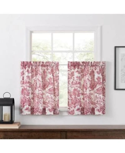 Ellis Curtain Victoria Park Toile Room Darkening Rod Pocket Window Curtain Panel 68 X 84 Red