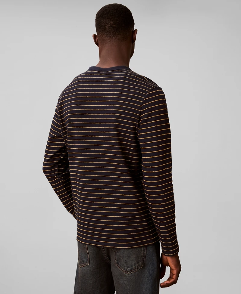 Calvin Klein Men's Striped Long-Sleeve T-Shirt
