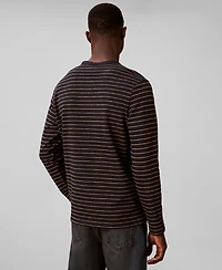 Calvin Klein Men's Striped Long-Sleeve T-Shirt
