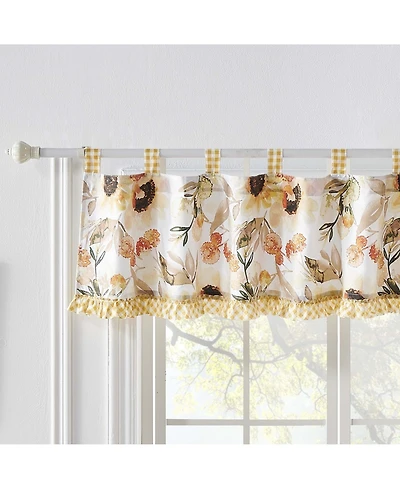 Greenland Home Fashions Somerset Ruffle Trimmed Window Valance 84" x 19" Gold by Greenland Home Fashion