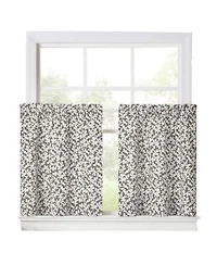 Ellis Curtain Sea Tumble Window Treatment 1.5 X22 Rod Pocket 100 Cotton Curtain Tiers 50 X22 X 24 X22 Grey