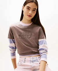 Tommy Jeans Women's Garment Dyed Script Short-Sleeve T-Shirt