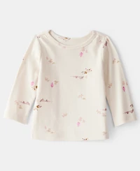 Carter's Baby Girls 2-Piece Long-Sleeve T-Shirt and Overall Set