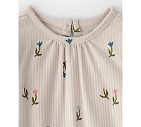 Carter's Baby Girls 2-Piece Floral Bodysuit and Pants Set