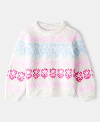 Carter's Girls Toddler 2T-5T Floral Fairisle Sweater