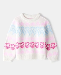 Carter's Girls Toddler 2T-5T Floral Fairisle Sweater