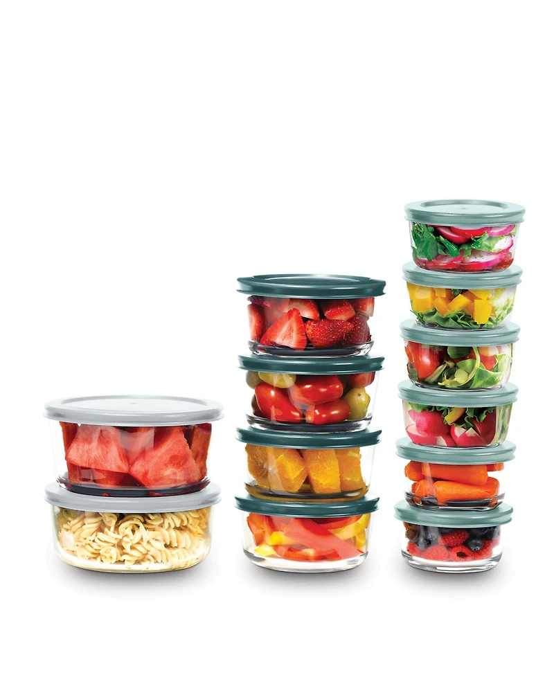 24 Pc Glass Containers