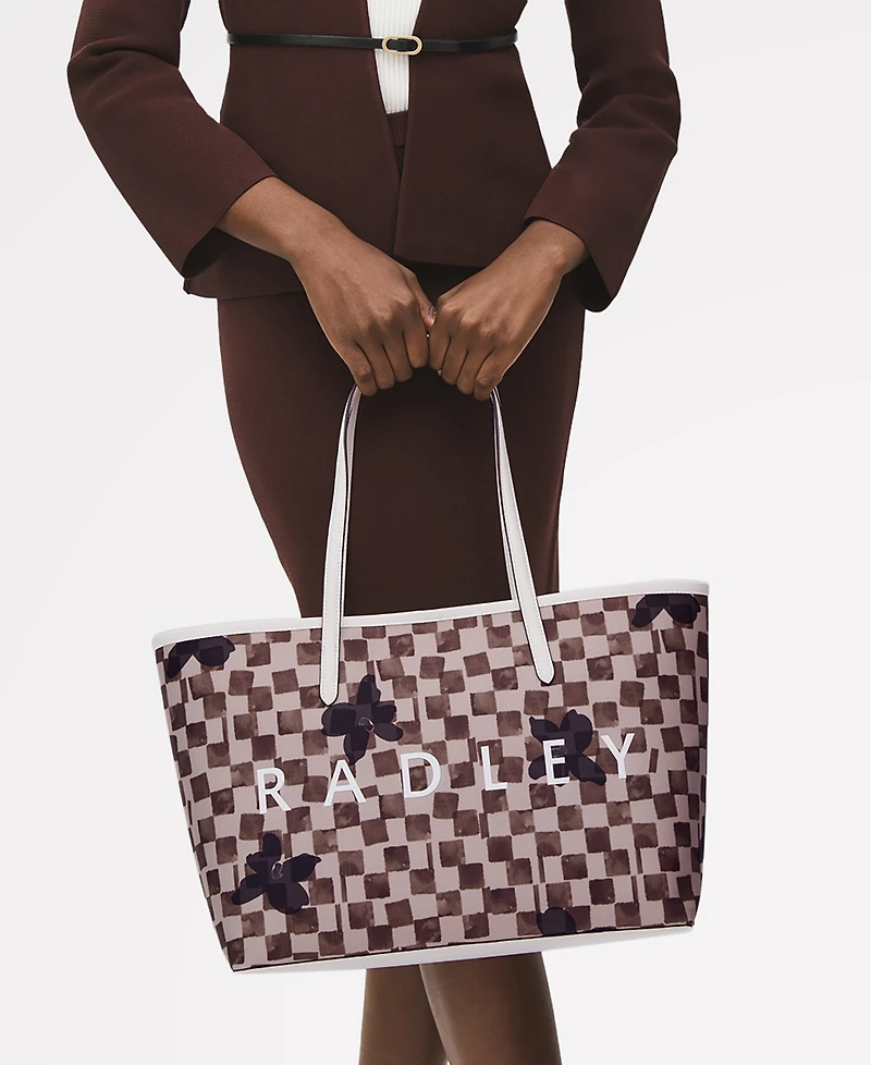 Radley London Southwell Gardens Check Large Open Top Tote Bag