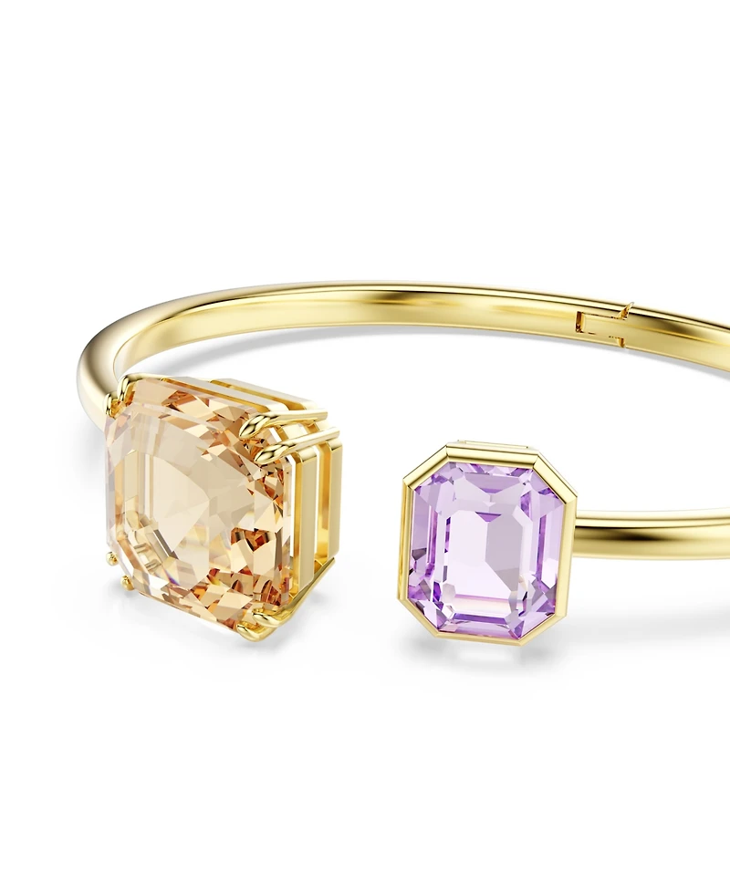 Swarovski Gold-Tone Plated Multicolored Millenia Bangle