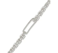 Anne Klein Cubic Zirconia Linked Chain Stone Fold-Over Bracelet