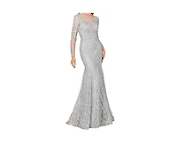 Lara Women's Mermaid, Long Sleeve Lace Gown