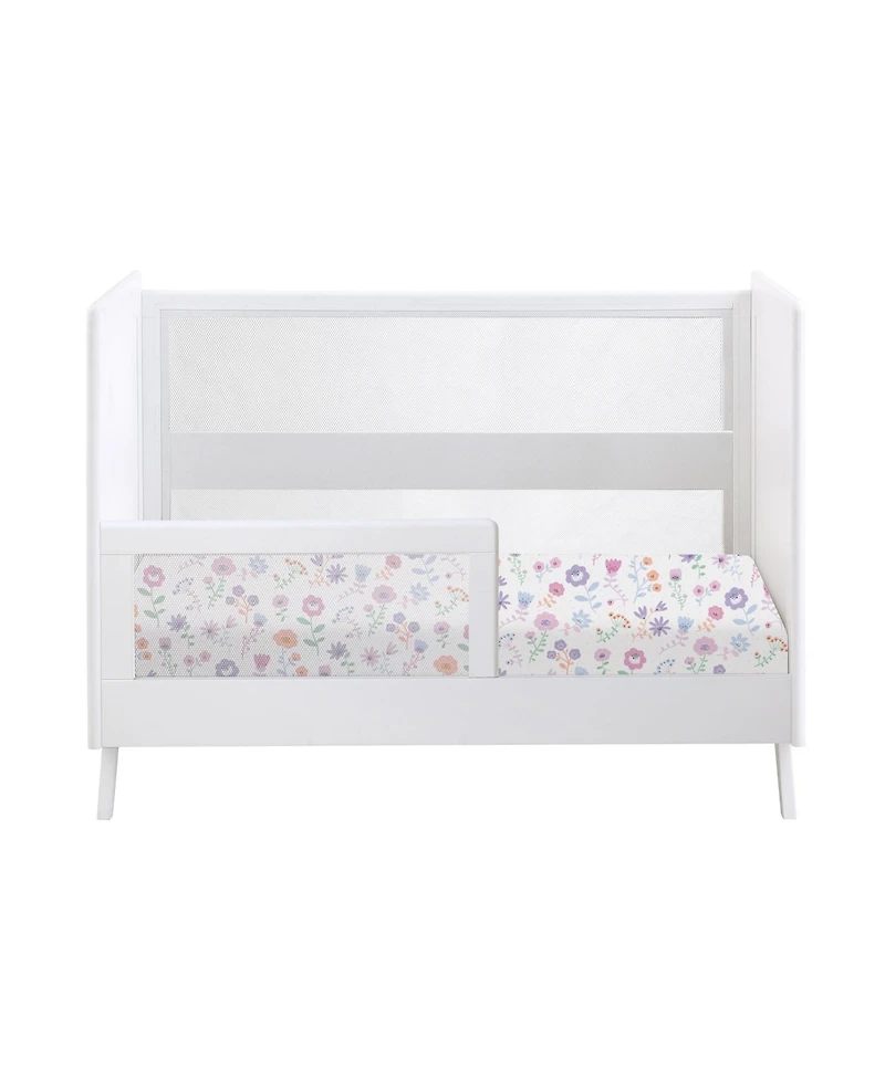 BreathableBaby Cotton Percale Fitted Sheet, For 52" x 28"/132 71 cm Crib & Toddler Bed Mattress (2-Pack)