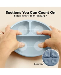 KeaBabies 3-Pack Prep Suction Plates for Baby, 100% Silicone Toddler Plates, Bpa-Free Divided Baby with
