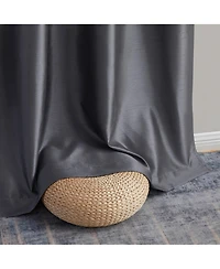 Hlc.me Jefferson Faux Silk Semi Sheer Light Filtering Microfiber Lined Grommet Lightweight Window Curtain Panels