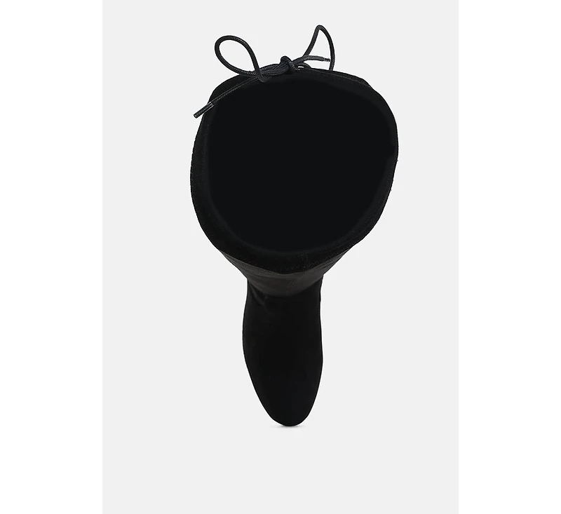 Liama Minimal Drawstring Detail Knee-High Boots